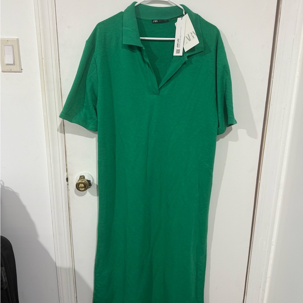 Zara Emerald Green Polo Dress